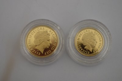 Lot 188 - Elizabeth II gold proof four-coin sovereign set, 2002