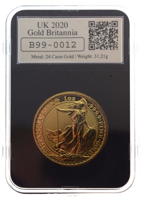 Lot 187 - Elizabeth II gold 1oz Britannia, 2020