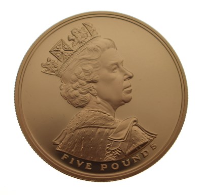 Lot 181 - Elizabeth II gold £5 coin, 2002