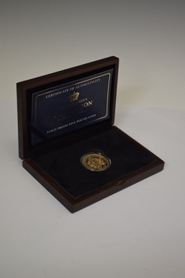 Lot 184 - Isle of Man - Elizabeth II gold proof £5 coin, 2018