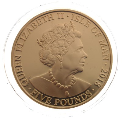 Lot 184 - Isle of Man - Elizabeth II gold proof £5 coin, 2018
