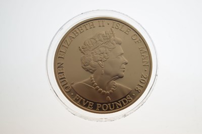 Lot 184 - Isle of Man - Elizabeth II gold proof £5 coin, 2018