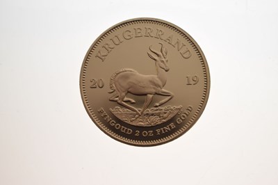 Lot 217 - South African 2oz fyngoud / fine gold Krugerrand, 2019