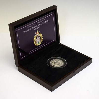 Lot 314 - Isle of Man - Elizabeth II silver proof £5 piedfort coin, 2017