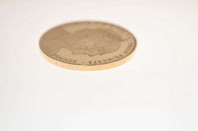 Lot 193 - Elizabeth II gold proof £5 coin, 2017, commemorating the platinum wedding anniversary