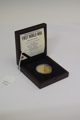 Lot 191 - Bailiwick of Guernsey - Elizabeth II gold proof £5 coin, 2014