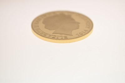 Lot 191 - Bailiwick of Guernsey - Elizabeth II gold proof £5 coin, 2014