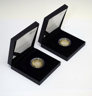 Lot 301 - Two Elizabeth II silver piedfort £2 coins, 2018