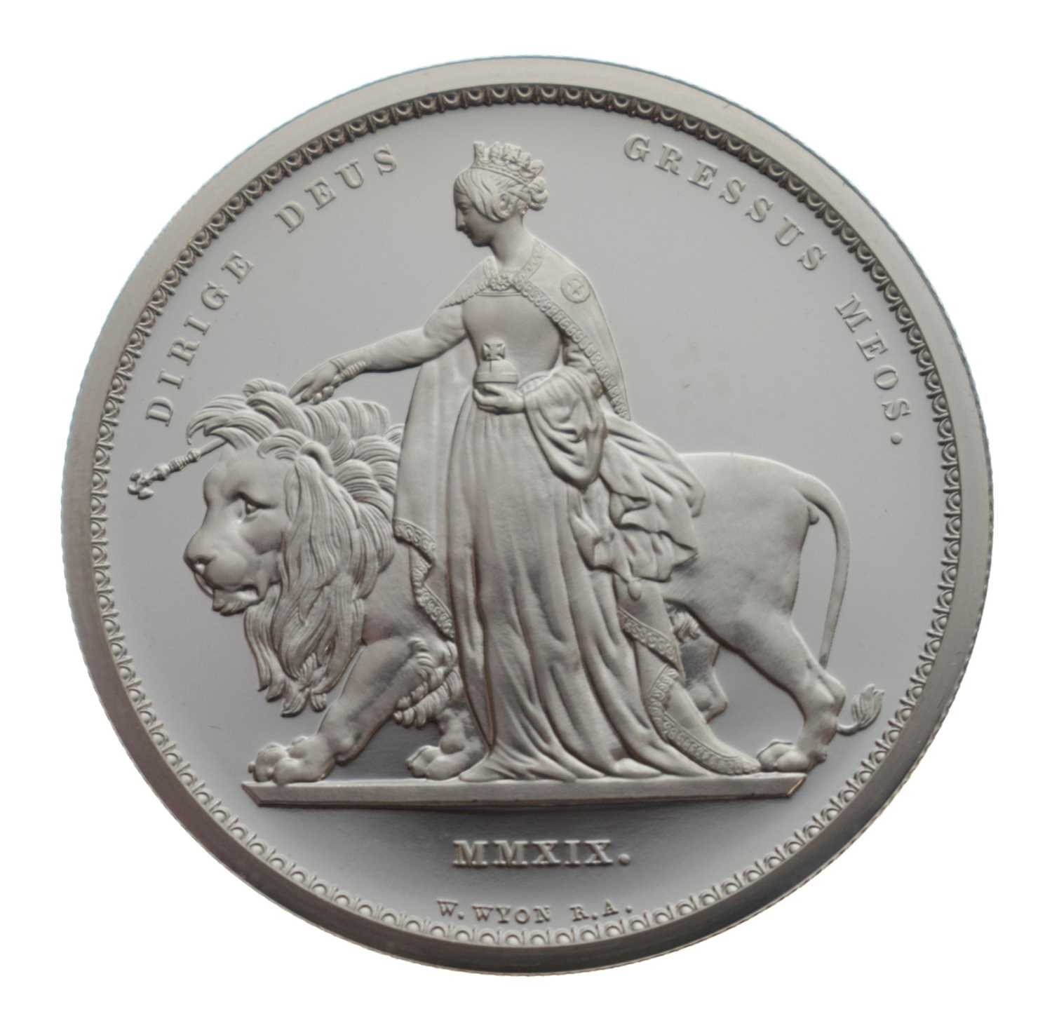 Lot 223 - Elizabeth II two-ounce silver proof coin, 2019, The Great Engravers