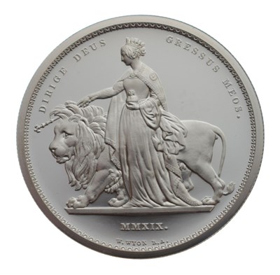 Lot 223 - Elizabeth II two-ounce silver proof coin, 2019, The Great Engravers