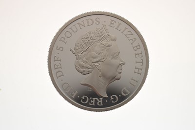 Lot 223 - Elizabeth II two-ounce silver proof coin, 2019, The Great Engravers
