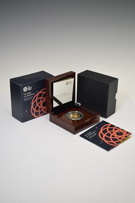 Lot 204 - Elizabeth II gold proof piedfort 50p coin, 2019