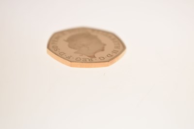 Lot 205 - Elizabeth II gold proof 50p coin commemorating Brexit