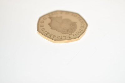 Lot 205 - Elizabeth II gold proof 50p coin commemorating Brexit