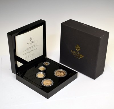 Lot 219 - St Helena - Elizabeth II sovereign gold proof five-coin set, 2019