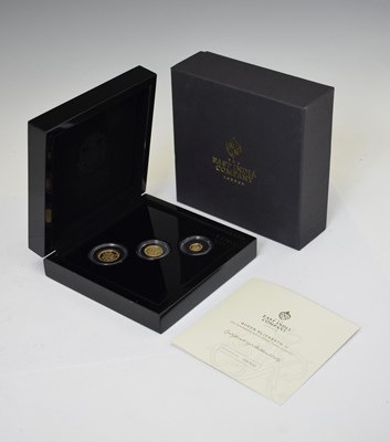 Lot 221 - St Helena - Elizabeth II sovereign gold proof three-coin set, 2021