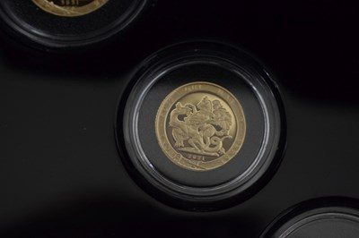 Lot 221 - St Helena - Elizabeth II sovereign gold proof three-coin set, 2021