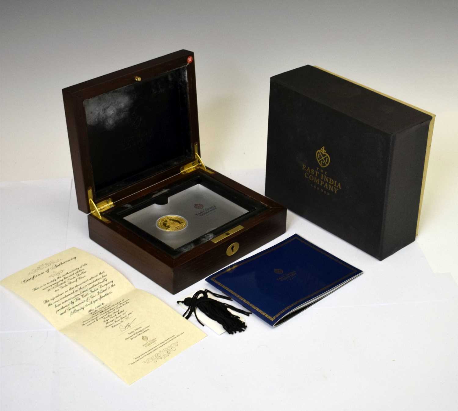 Lot 216 - Niue Island - Elizabeth II 1oz gold proof 'British Trade Dollar' $250 coin, 2018