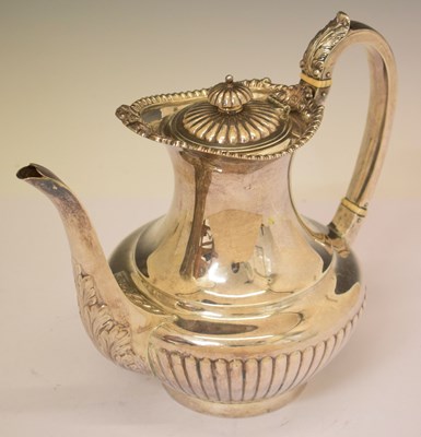 Lot 259 - Edward VII silver coffee pot