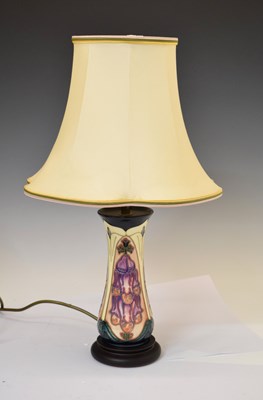 Lot 581 - Moorcroft table lamp, with shade