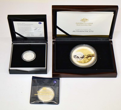 Lot 319 - Three Australian Mint silver coins