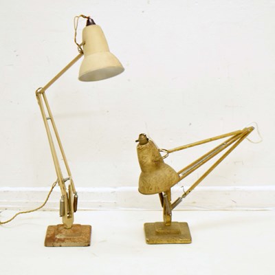 Lot 434 - Two Herbert Terry Anglepoise lamps in cream finish