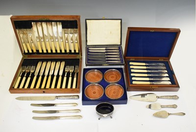 Lot 448 - Collection of silver plated cutlery, etc