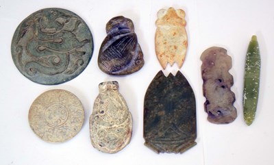 Lot 657 - Collection of Chinese Archaistic style carvings