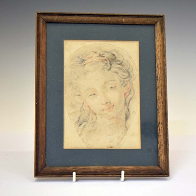 Lot 723 - Early 18th century study of a young lady