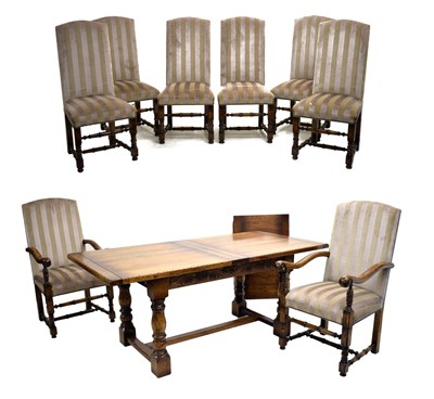 Lot 712 - Modern oak dining table
