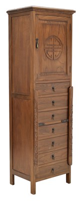 Lot 665 - Chinese elm tallboy