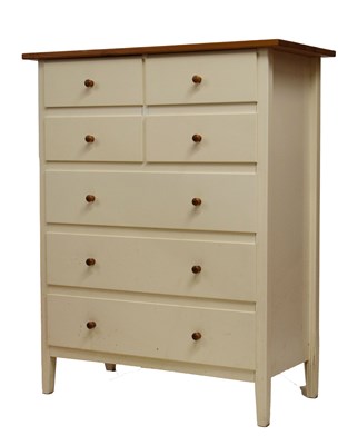 Lot 728 - IKEA 'Visdalen' chest of four short and three long drawers