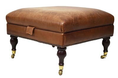 Lot 799 - Modern leatherette upholstered ottoman/footstool