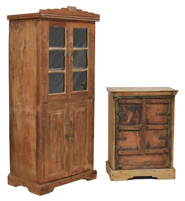 Lot 810 - Indian two stage wooden cabinet