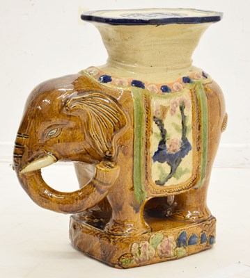 Lot 586 - Late 20th century elephant garden seat or stand