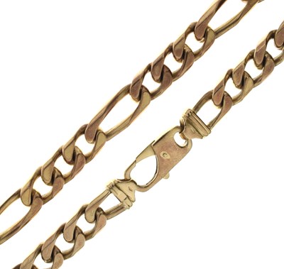 Lot 108 - Italian 9ct gold filed curb link heavy gauge necklace