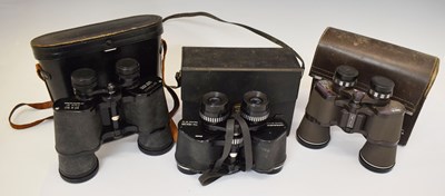 Lot 507 - Three pairs of cased binoculars