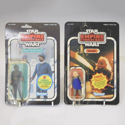 Lot 535 - Star Wars The Empire Strikes Back 'Ugnaught' and 'Bespin Security Guard' carded figures