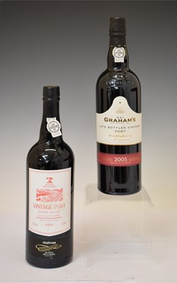 Lot 543 - Graham's late bottled vintage port, 2005, and another