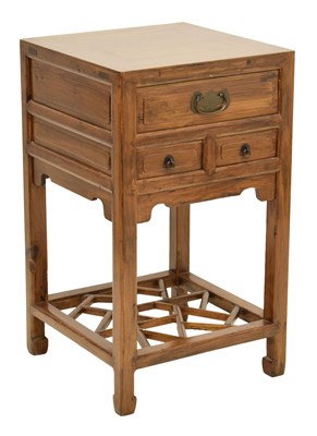 Lot 654 - Chinese hardwood square table