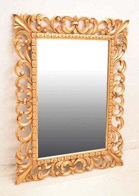 Lot 772 - Reproduction giltwood overmantel mirror