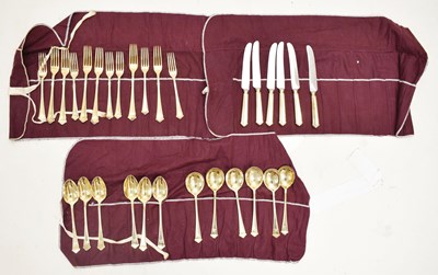 Lot 491 - Elkington & Co. gilt finish canteen of cutlery