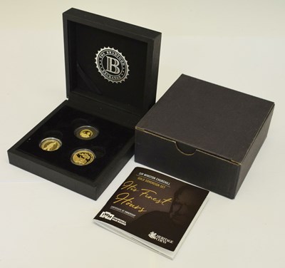 Lot 351 - Ascension Island - Charles III gold sovereign three-coin set, 2024