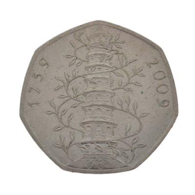 Lot 413 - Elizabeth II Kew Gardens 50p coin, 2009