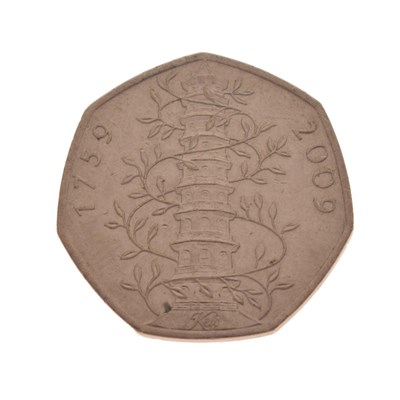 Lot 417 - Elizabeth II Kew Gardens fifty pence coin, 2009