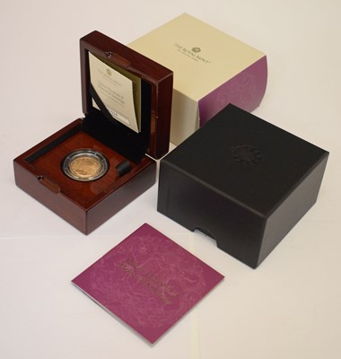 Lot 342 - Charles III gold proof Queen Elizabeth II Memorial Sovereign, 2022