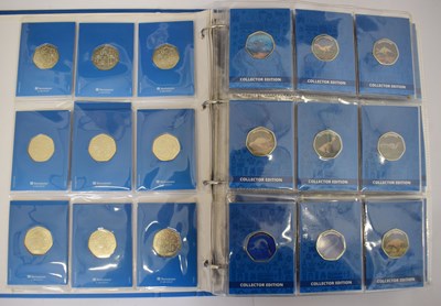 Lot 408 - Collection of Westminster Mint fifty pence shaped commemoratives from The Dinosaurs Discovery Collection