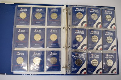 Lot 409 - Collection of fifty pence shaped commemoratives from The History of the RAF Collection