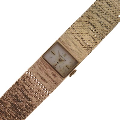 Lot 196 - Hamilton - Lady's late 1960s 9ct gold bracelet watch