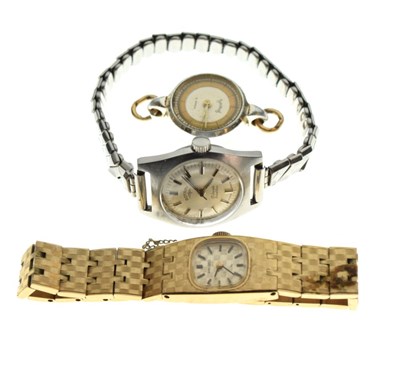 Lot 107 - Lady's stainless steel Rotary watch, Service & Seiko